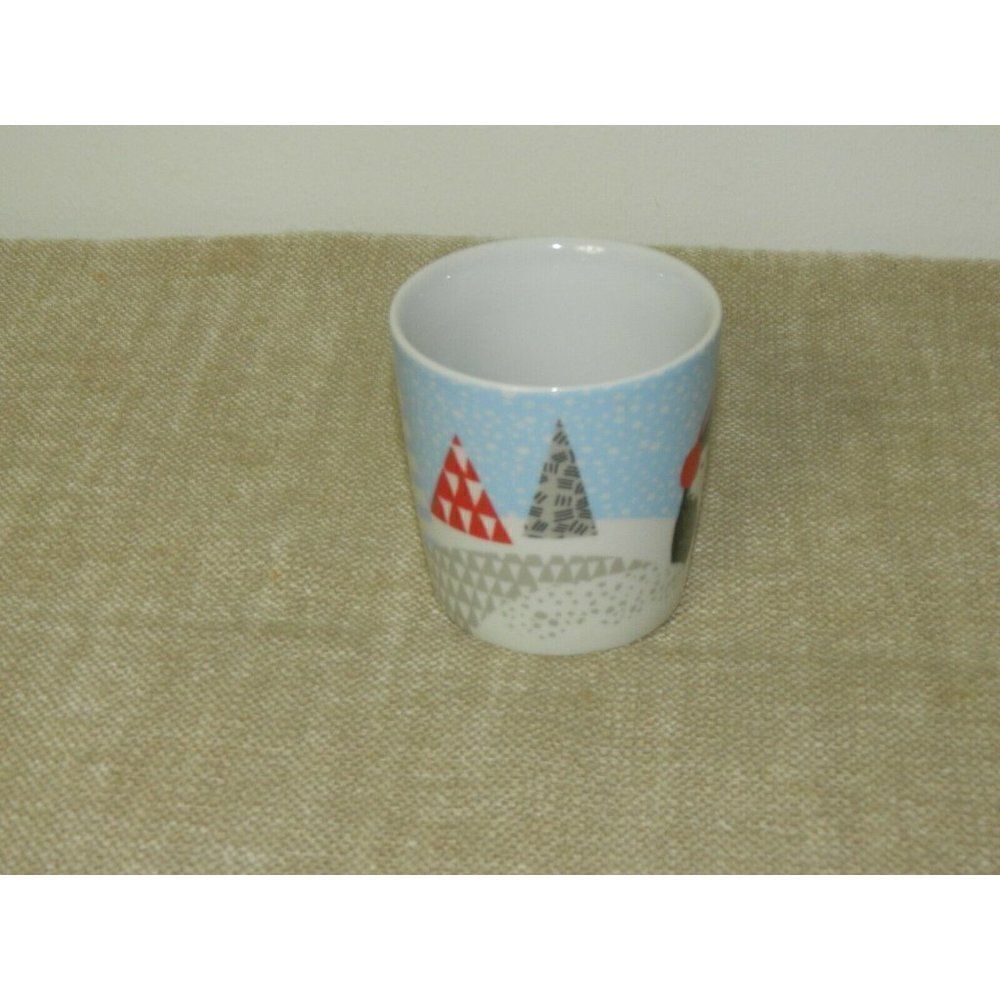 Starbucks‎ 2016 Holiday Coffee Mug Penguin Christmas Trees 8 oz Ceramic